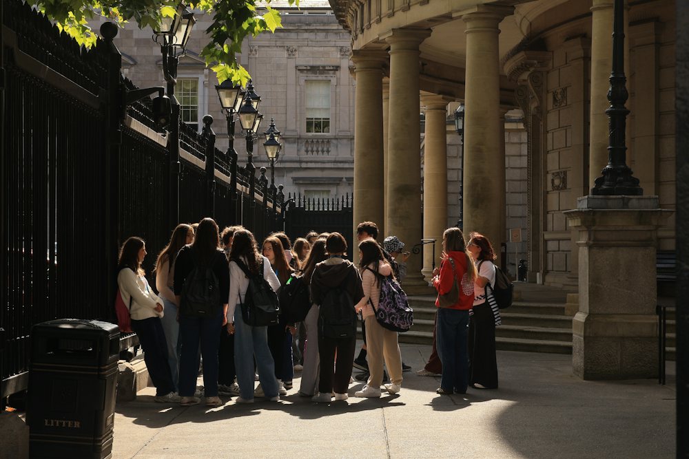 A group of students on an educational trip